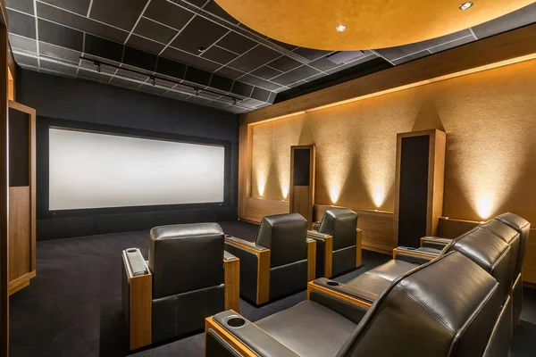 Stunning stylish home cinema. Luxury home theater design