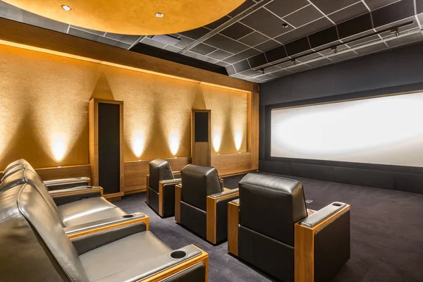 Stunning stylish home cinema. Home theatre. Private Screening Room