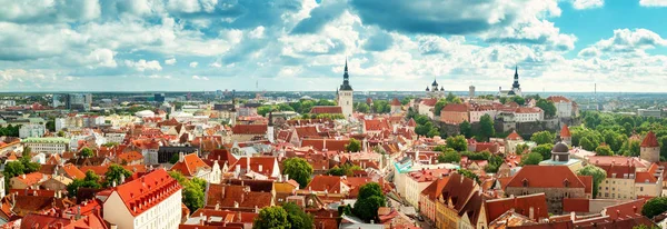 Alt Tallinn Estland Blick Von Der Olevistischen Kirche Sommer Auf — Stockfoto