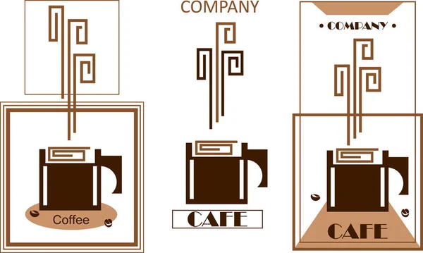 Logotipo Para Café Café Café Preto Cor Logotipo Logotipo Símbolo —  Vetores de Stock