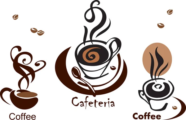 Logotipo Cafetería Café Café Negro Color Logotipo Logotipo Símbolo — Archivo Imágenes Vectoriales