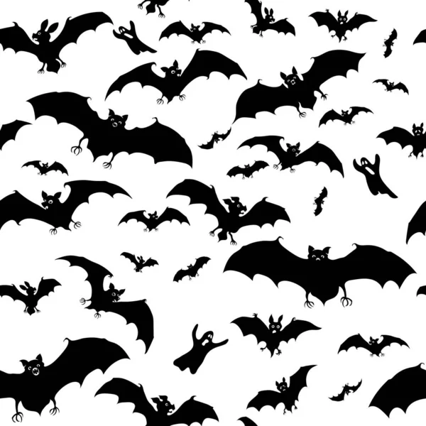 Morcego Padrão Decoração Conjunto Imagens Morcego Voo Movimento Diferentes Posições —  Vetores de Stock