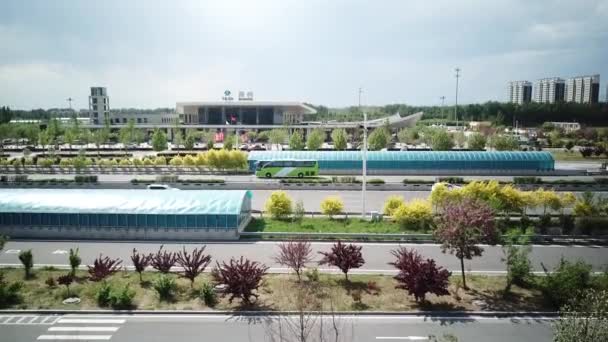 Аэропорт Вид в Китае — стоковое видео