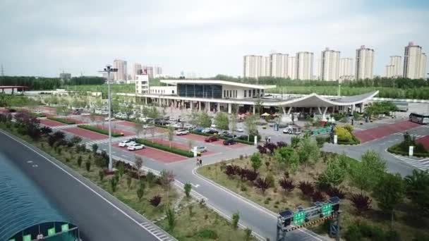 Anflug auf den Flughafen in China — Stockvideo