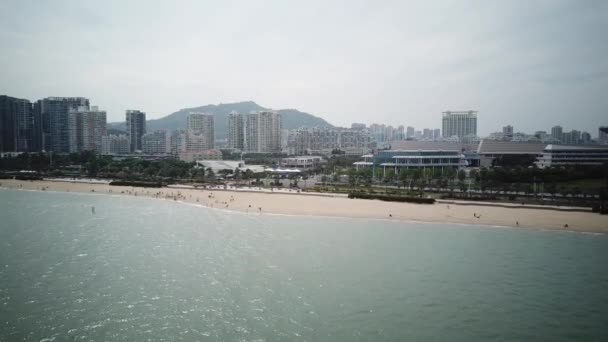 Spiaggia della città in Cina — Video Stock