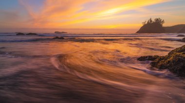 Günbatımı Rocky Beach, Kuzey Kaliforniya, ABD