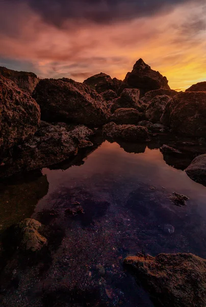 Sunset at a Rocky Pacific Northwest Beach — Stock Photo, Image