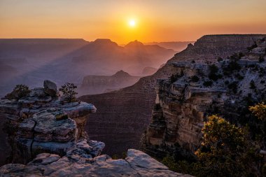 Arizona, ABD 'deki Büyük Kanyon' da güzel bir gün doğumu..