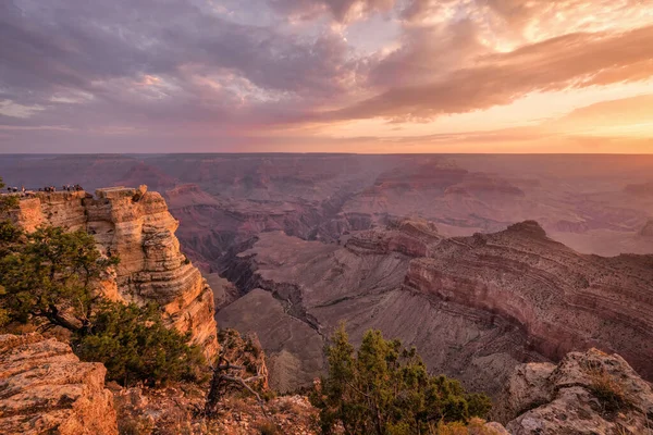 Μια Όμορφη Ανατολή Στο Grand Canyon Αριζόνα Ηπα — Φωτογραφία Αρχείου