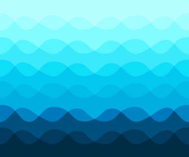 Hareket dalgaları ile soyut desen, eğri mavi çizgiler