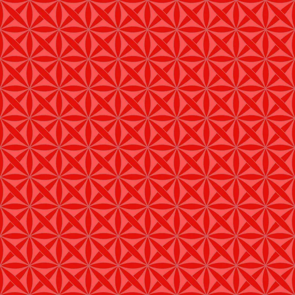 Seamless pattern with stylized celtic geometric ornament in living coral and red colors, raster illuatration