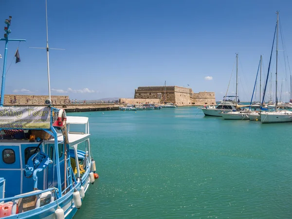 Blick Auf Eine Rocca Mare Festung Und Hafen Mit Booten — Stockfoto