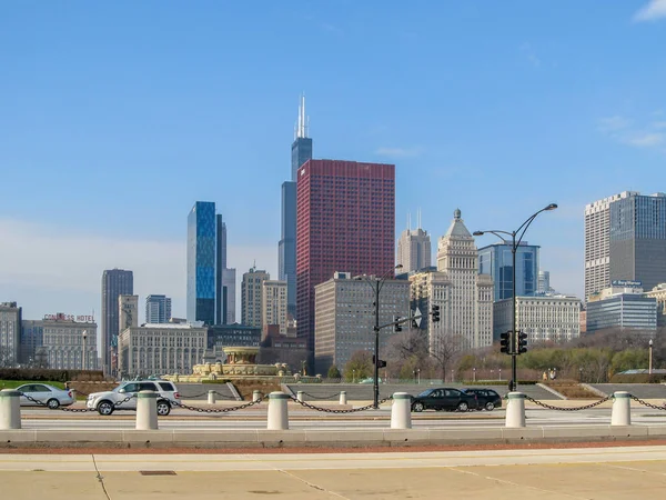 Chicago Downtown City Skyline Skyscrapers Illinois Usa Listopada 2017 — Zdjęcie stockowe