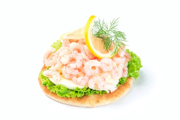 Традиционный Шведский Бутерброд Мягким Белым Хлебом Ветекака Салат Яйца Майонез — стоковое фото