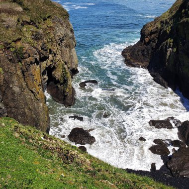 Yaquina Head'de engebeli kayalıklar