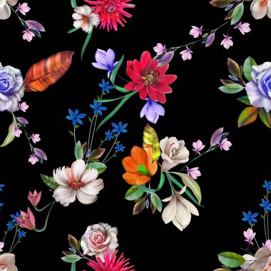  Yapraklar el resmi tasarımı, dijital resim yaprakları