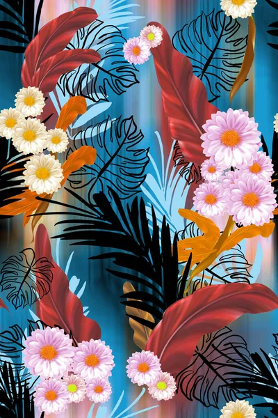 Florile Sunt Pline Romantism Frunzele Florile Design Artă — Fotografie, imagine de stoc