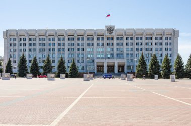 Samara bölgesi, zafer alan hükümet binası. Rusya, Samara