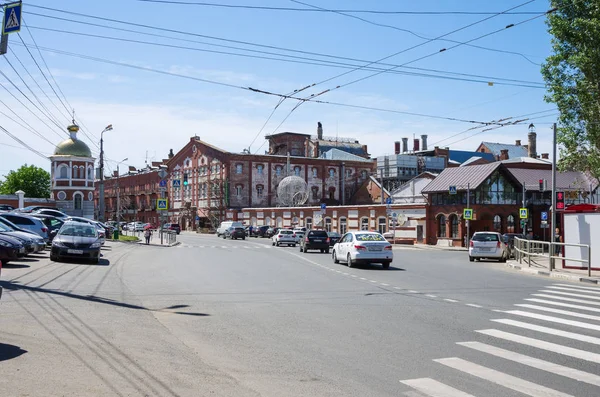 Viale Volzhsky Ristorante Vakano Bar Fondo Russia Samara — Foto Stock