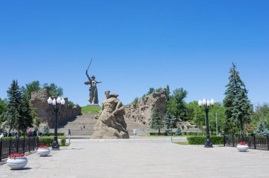 Volgograd, Rusya - 7 Haziran 2018: Anıt 