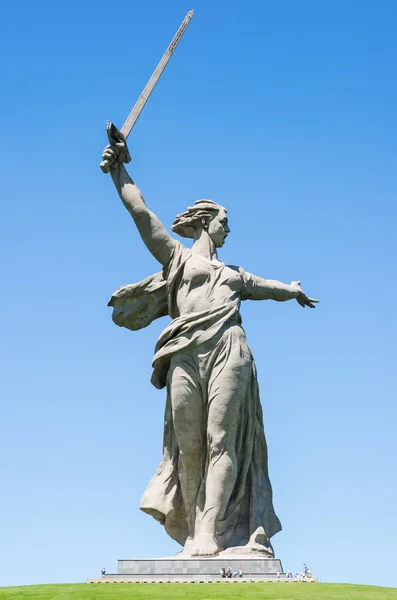 Volgograd Rússia Junho 2018 Monumento Chamadas Pátria Colina Mamayev Memorial — Fotografia de Stock