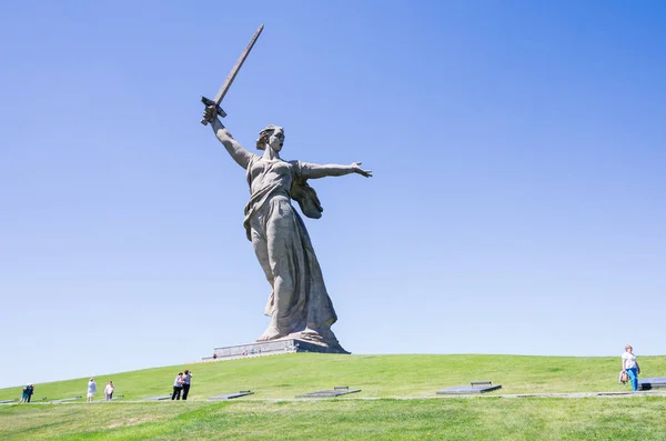 Volgograd Rússia Junho 2018 Monumento Chamadas Pátria Colina Mamayev Memorial — Fotografia de Stock