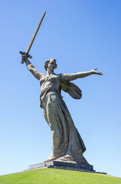 Volgograd Rússia Junho 2018 Monumento Chamadas Pátria Colina Mamayev Memorial — Fotografia de Stock