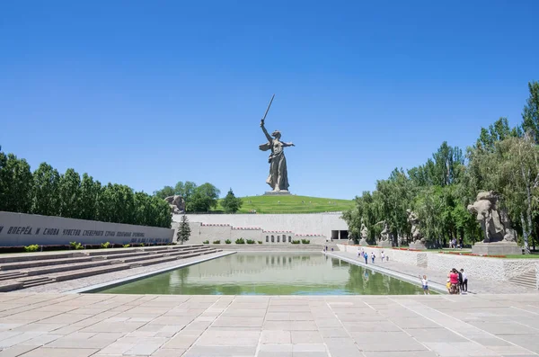 Volgograd Russia June 2018 Monument Motherland Calls Mamayev Hill Memorial — Stock Photo, Image