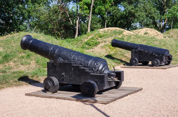 Antike Gusseiserne Vorderladergeschütze — Stockfoto