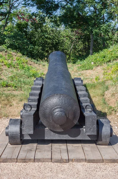 Antike Festungskanone Stellung Gebracht — Stockfoto