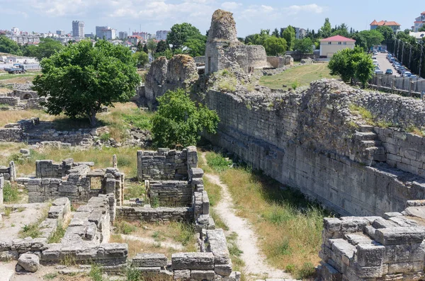 Harabeleri Antik Ortaçağ Şehir Chersonese Tauride — Stok fotoğraf