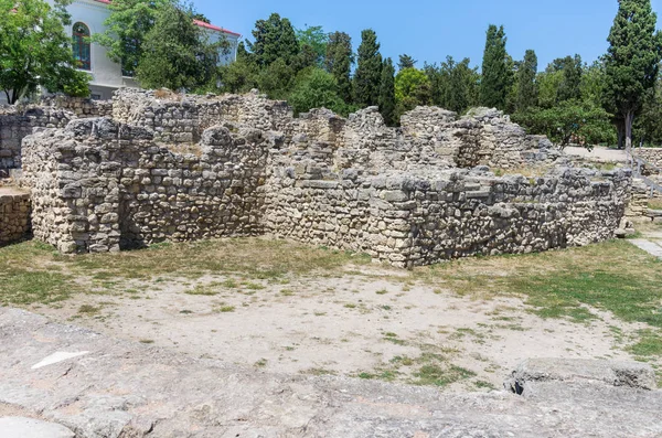 Ruins Ancient Medieval City Chersonese Tauride — Stock Photo, Image