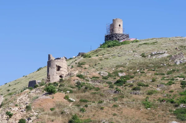 Die Ruinen Einer Alten Festung Republik Krim Sturmhaube 2018 Ruinen — Stockfoto