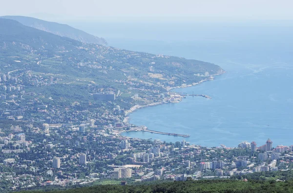 Republic Crimea Yalta 2018 View Yalta Black Sea Mount Petri — Stock Photo, Image