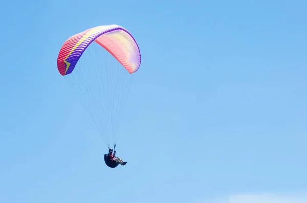 Parapente Contra Céu República Crimeia 2018 Vôo Atleta Parapente Contra — Fotografia de Stock