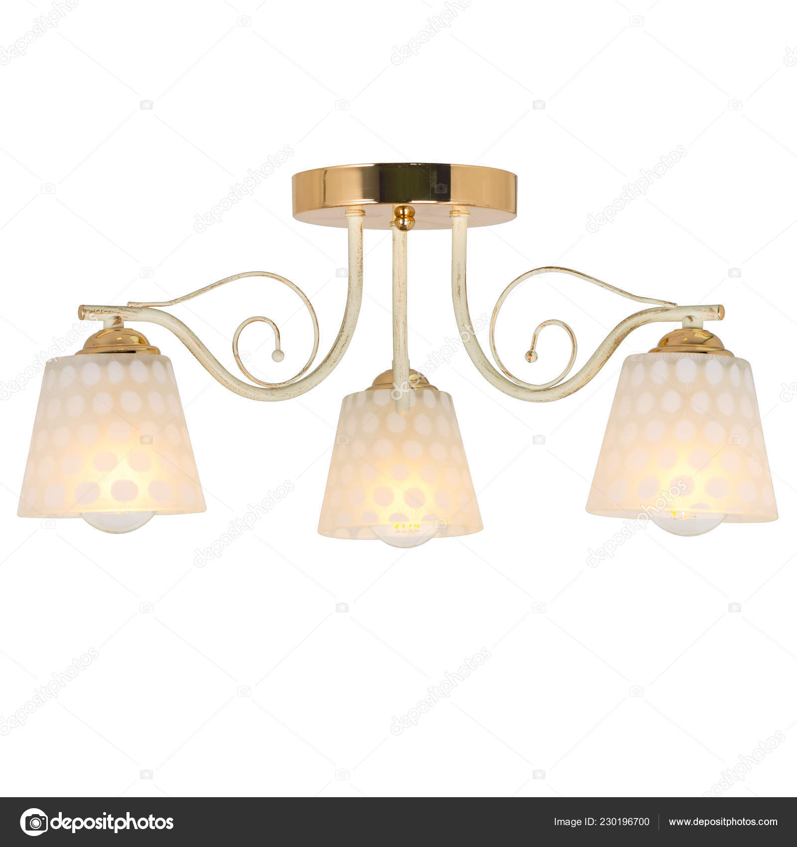 three lamp ceiling lights