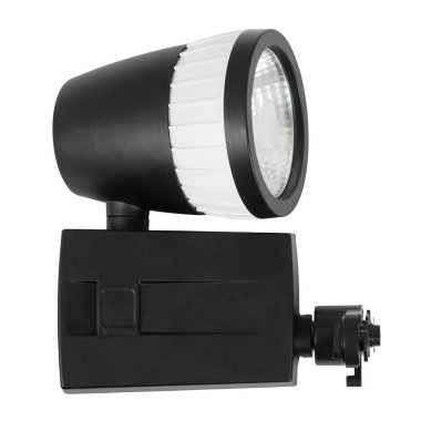 Modern tavan lambası plastik bir durumda. Beyaz arka plan üzerinde izole nesne