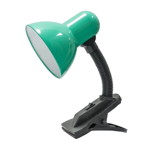 Lampă Masă Verde Într Stil Clasic Clip Obiect Izolat Fundal — Fotografie, imagine de stoc