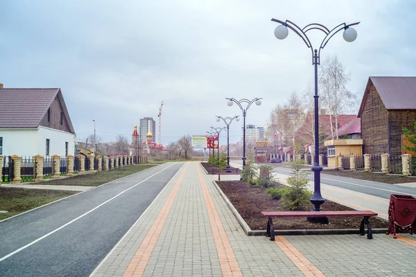 Nationaal Dorp Orenburg Rusland April 2019 Centrale Straat Van Het — Stockfoto