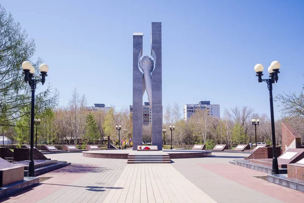 Katonák Emlékműve Internacionalisták Orenburg Oroszország Április 2019 Emlékmű Parkban Nevezték — Stock Fotó