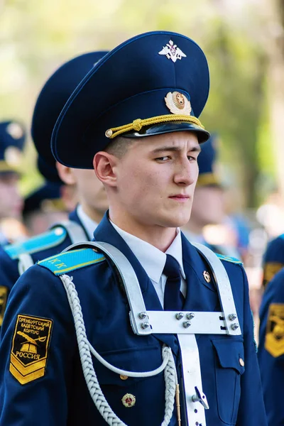 Dobos Cadet Corps Felvonulás Orenburg Oroszország Május 2019 Victory Parade — Stock Fotó