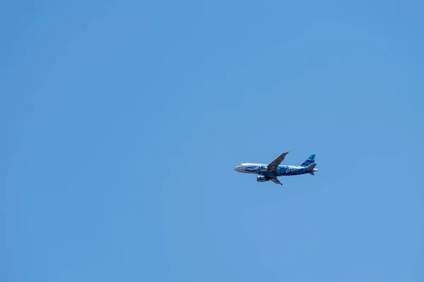 Orenburg Russland Mai 2020 Flugzeug Der Fußballmannschaft Zenith Vereinsfarben Vor — Stockfoto