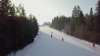 Kayak Merkezi içinde orman havadan görünümü