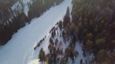 Kayak Merkezi içinde orman havadan görünümü