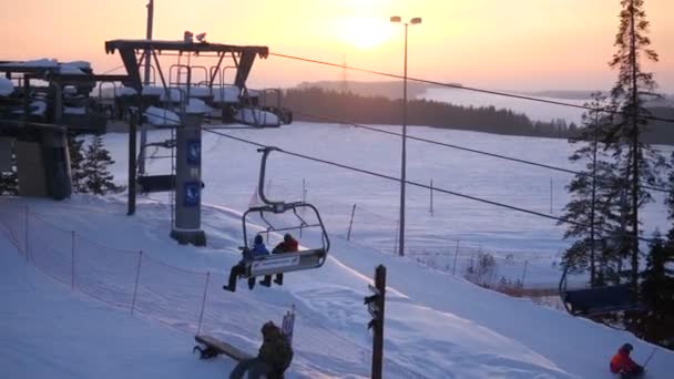 Extrémní Snowboarding Lyžování — Stock video