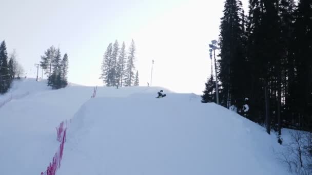 Snowboard Extremo Esqui — Vídeo de Stock