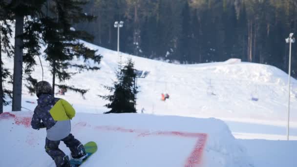 Snowboard Extremo Esquí — Vídeos de Stock