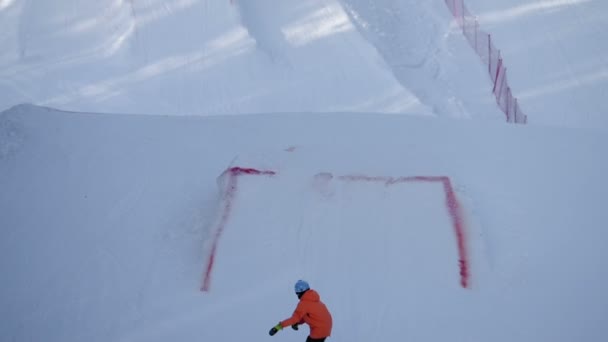 Extrémní Snowboarding Lyžování — Stock video