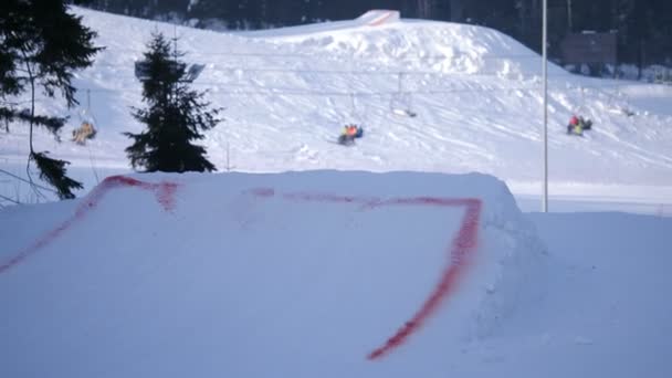 Snowboard Extremo Esqui — Vídeo de Stock