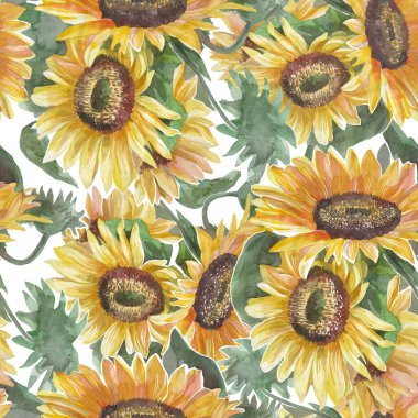 Ayçiçekli kusursuz desen